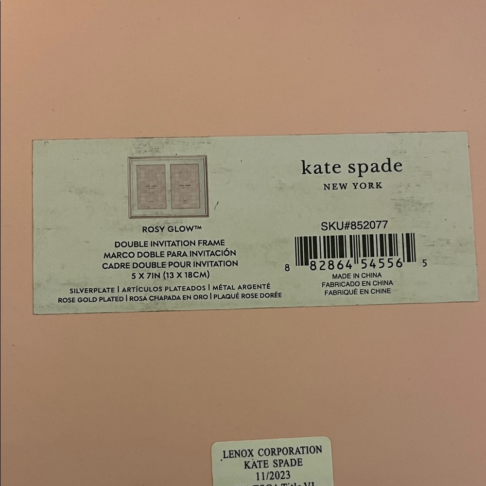 Kate Spade Double Invitation Frame